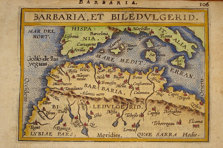 Barbaria (Nord Africa) - Abraham Ortelius - Philippe Galle