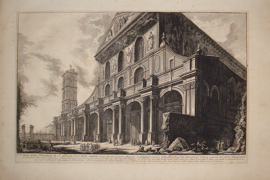 Veduta della Basilica di S. Paolo fuor delle mura - Giovanni Battista Piranesi