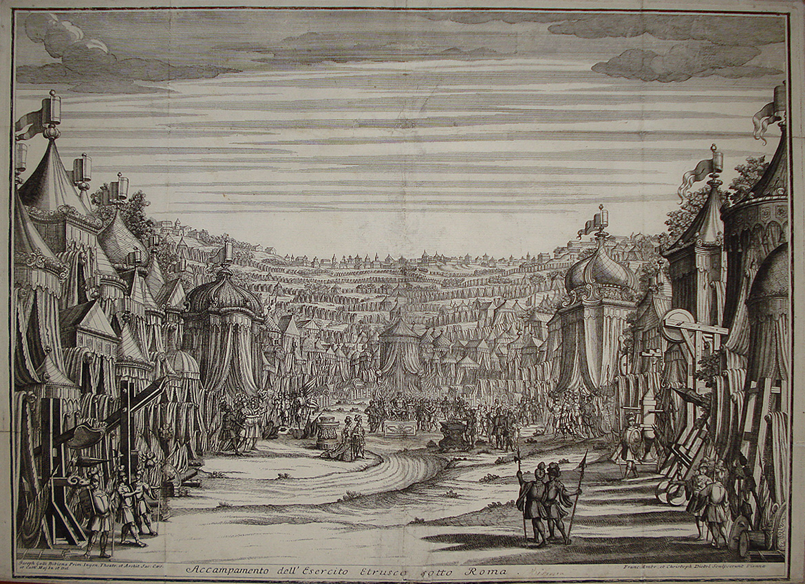 Accampamento dell'esercito Etrusco sotto Roma - Giuseppe Galli da Bibbiena
