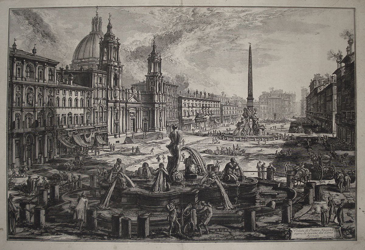 Veduta di Piazza Navona sopra le rovine del Circo Agonale - Giovanni Battista Piranesi
