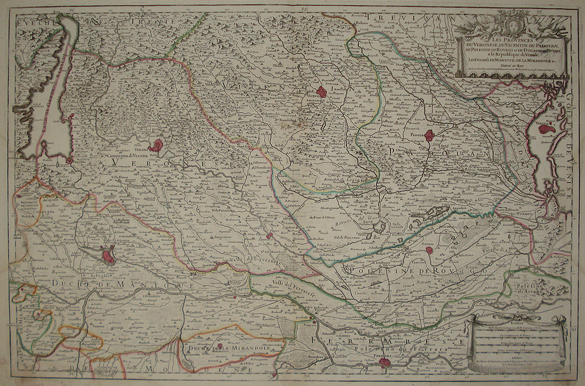 Les Provinces du Veronese, du Vicentin, du Padouan, de Polesine de Rovigo - Hubert Jaillot
