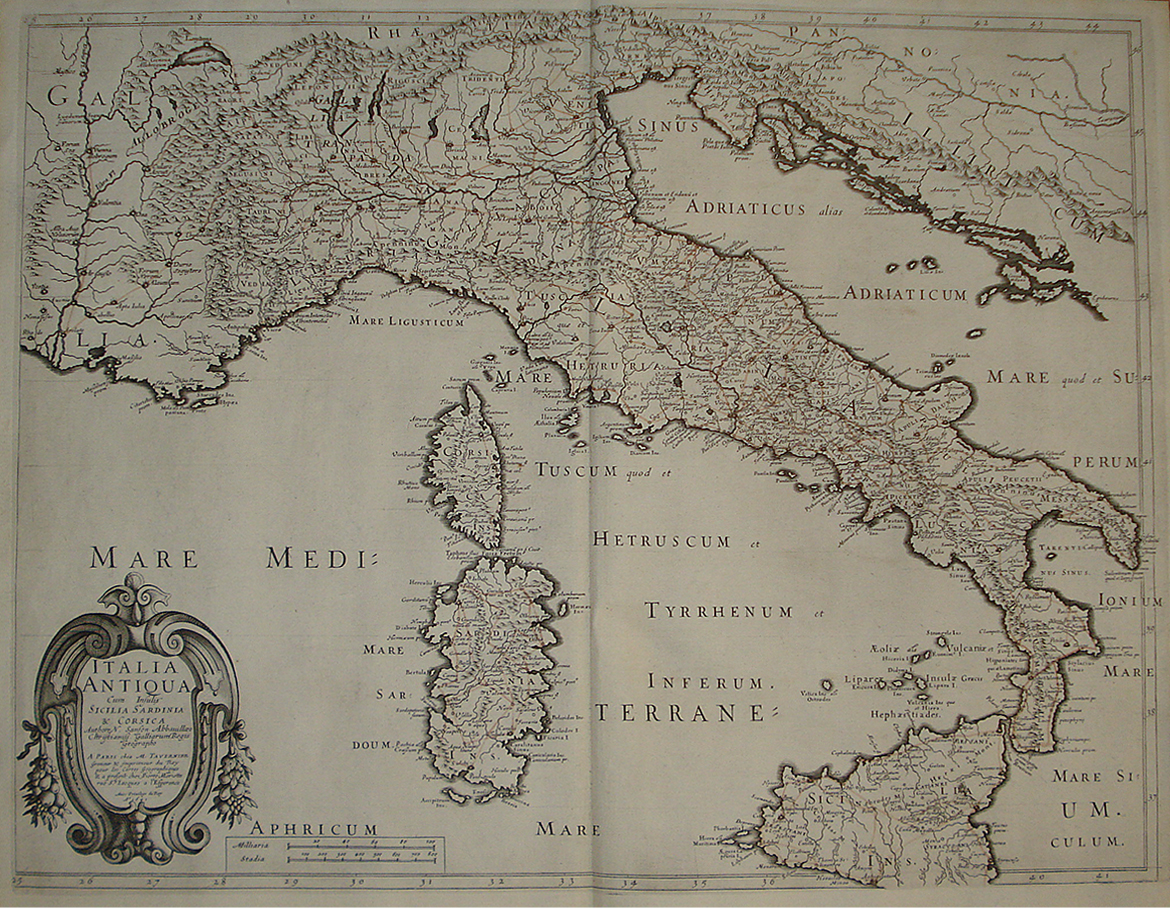 Italia Antiqua cum Insulis Sicilia, Sardinia et Corsica - Nicolas Sanson
