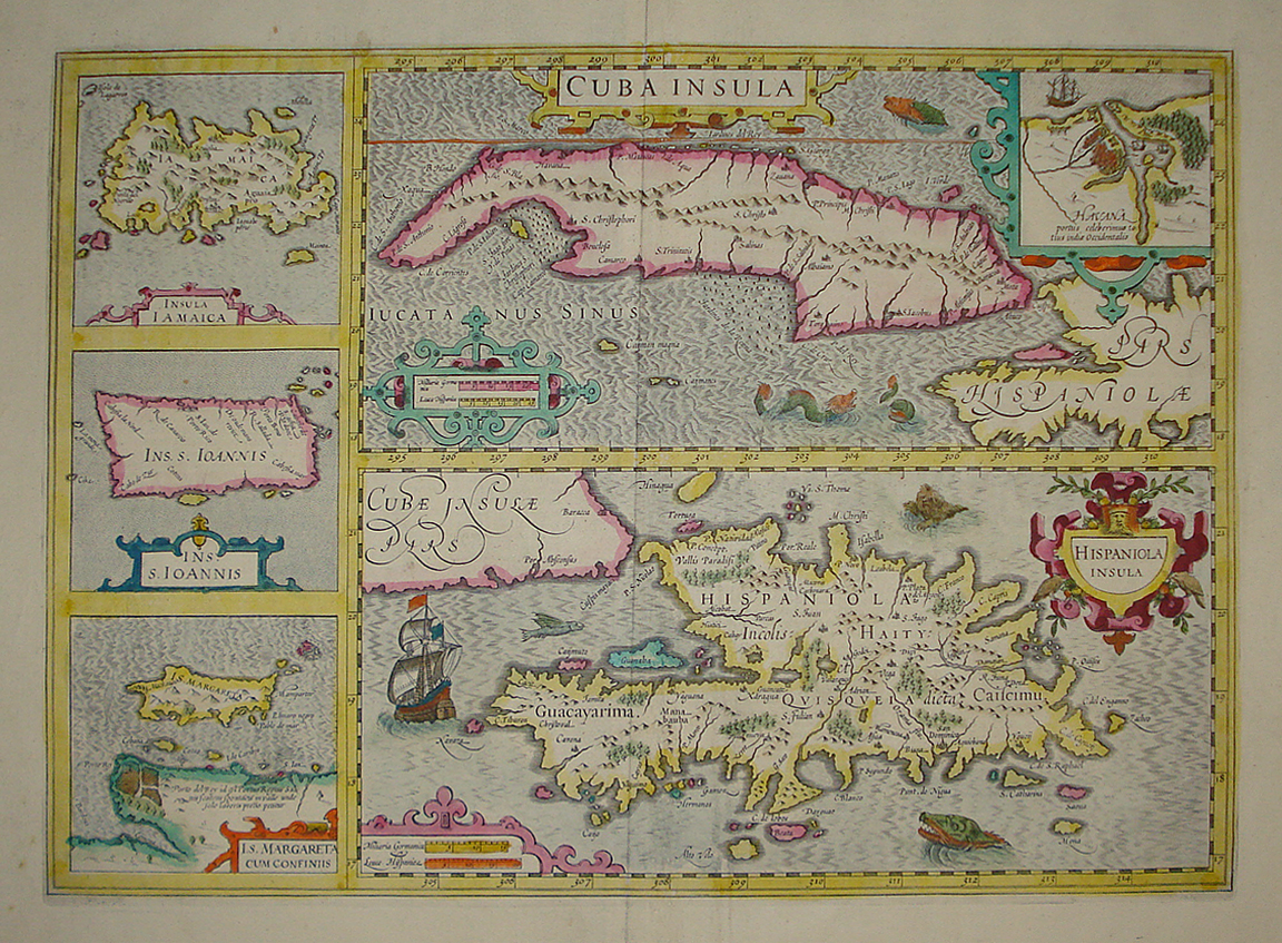 Cuba Insula - Hispaniola Insula - Jodocus Hondius