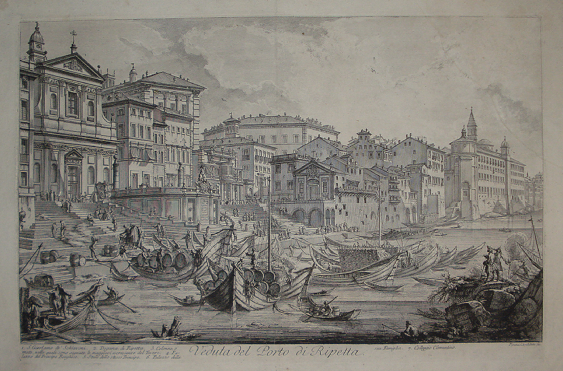 Veduta del Porto di Ripetta - Giovanni Battista Piranesi