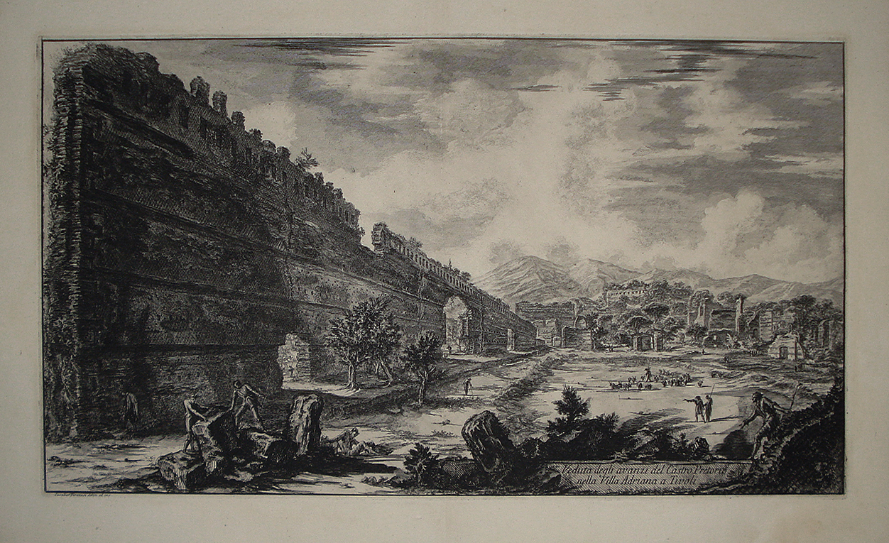 Veduta degli Avanzi del Castro Pretorio nella Villa Adriana a Tivoli - Giovanni Battista Piranesi