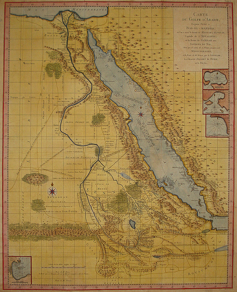 Carte du Golfe d'Arabie - James Bruce