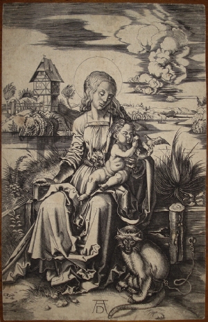Madonna con la scimmia - Albrecht Durer (after)