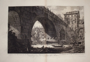Veduta del Ponte Ferrato degl'Antiquari detto Cestio - Giovanni Battista Piranesi