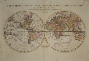 Mappa mondo o vero carta generale del Globo Terrestre - Giovanni Giacomo De Rossi
