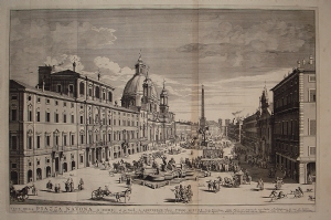 Veue de la Piazza Navona - Pierre Mortier