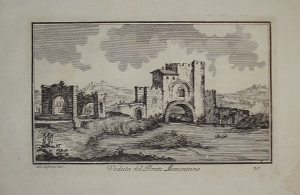 Veduta del Ponte Numentano - Giovanni Maria Cassini