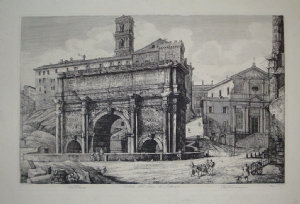 Veduta dell'Arco di Settimio - Luigi Rossini