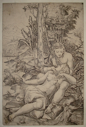 Venere e Adone - Marcantonio Raimondi