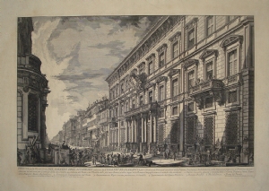 Veduta, nella Via Del Corso, del Palazzo dell'Accademia di Francia - Giovanni Battista Piranesi