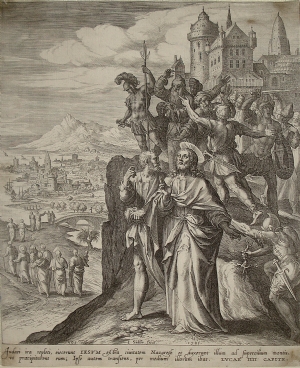 Gesù a Nazareth - Maarten De Vos - Jan Sadeler I