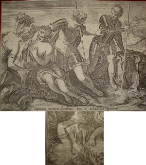 Minerva allontana Marte dalla Pace e l'Abbondanza - Agostino Carracci - Jacopo Tintoretto