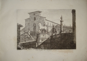 Veduta di fianco del Campidoglio Romano - Luigi Rossini
