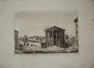 Veduta del Tempio di Vesta in Roma (Ercole Vincitore) - Luigi Rossini