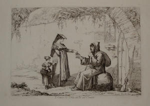 B. Pinelli - Donna di Frascati e un eremita