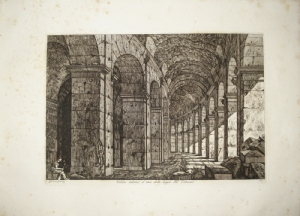 Veduta interna d'una delle Loggie del Colosseo - Luigi Rossini